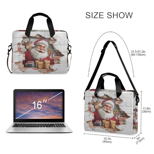Maletín portátil para laptop 15.6 pulgadas con asa y correa miniatura 5