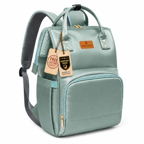 Image of Motherly Patented Diaper Bag for Moms (Everyday Series,Sage Green)