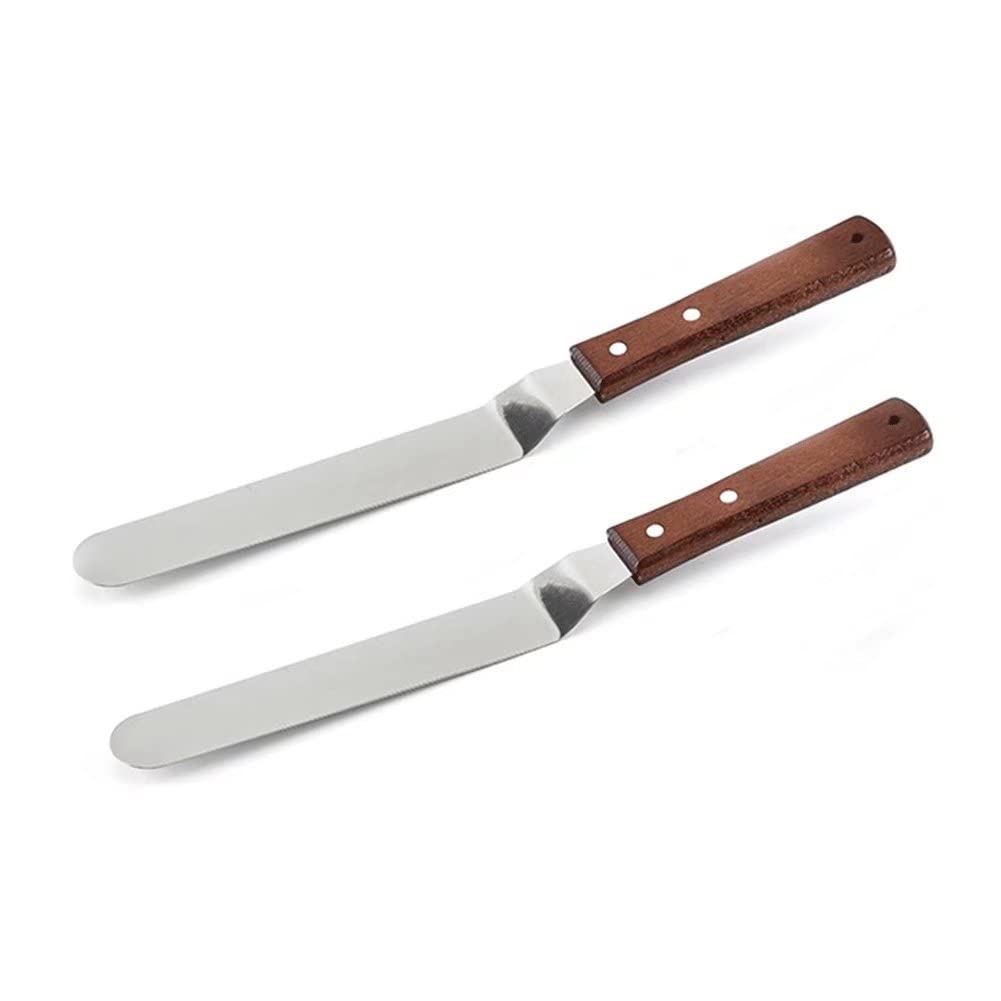 Offset Spatula 6",Kitchen Spatulas Frosting Icing Spatulas,Professional Stainless Steel Cake Decorating,2 Pack