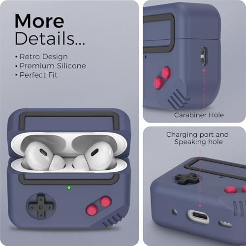 Image of TRONWIN Silicone Airpods Pro Case Protective Covers Skin Game-Machine for Airpods Pro 2nd Generation (Midnight Blue)