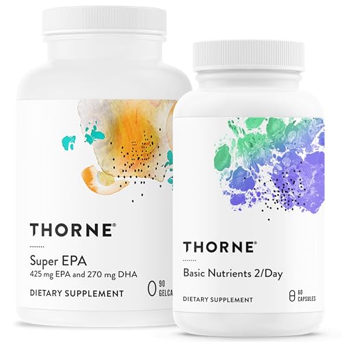 THORNE - Wellness Essentials Bundle - Omega-3 & Multivitamin Combo - Super EPA & Basic Nutrients 2/Day - 30 Servings