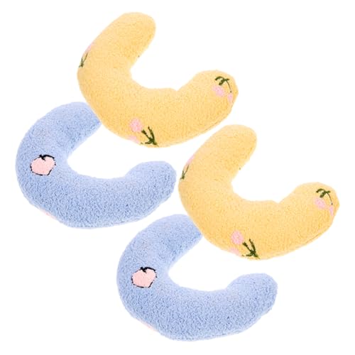 PENIKOKO 4個 U字型 猫 猫 アクセサリー U 字型 猫 ネック 枕 猫 U字型 枕 猫 ネ