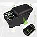 Dexepe Consoles Armrest Compatible with Suzuki Jimny JB64W JB74W 2018-2024 Center Console Box Armrest Box Cup Holder Black with Red Stitching Jimny Accessories