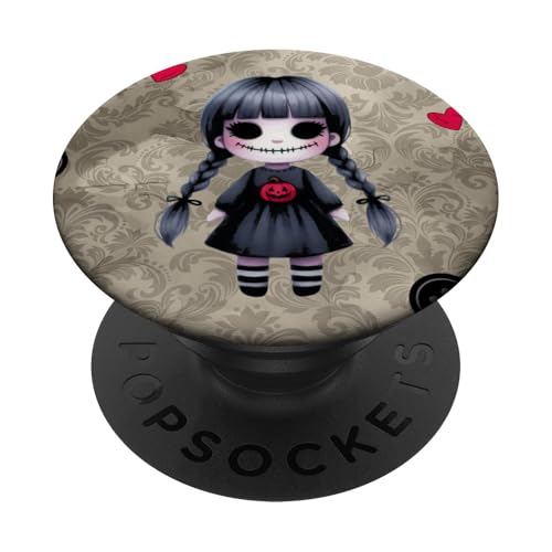 Gruseliges Voodoo-Puppenmuster PopSockets mit austauschbarem PopGrip