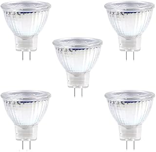 Luxvista 3W MR11 GU4 LED Bulbs, AC/DC 12V GU4.0 Bi-Pin Base MR11 LED Spotlight Bulb, 25W Halogen Bulb Replacement LED Spot Lights for Landscape Recessed Track Lights (Warm White 3000K, 5-Pack)