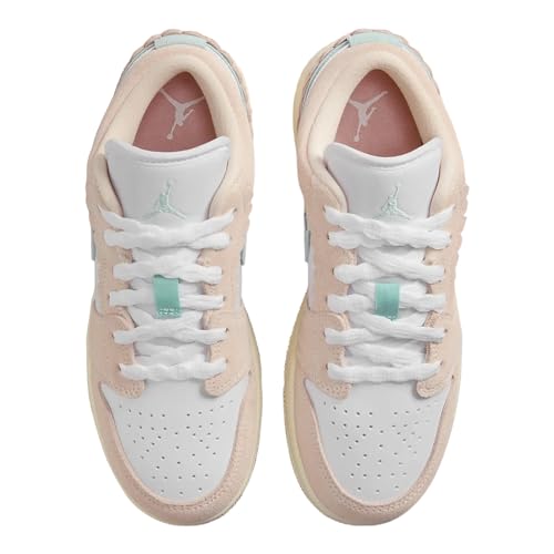 Nike Air Jordan 1 Low Grade School Basketball Shoe Guava Ice/Jade Ice-White DZ5356-800 7Y4