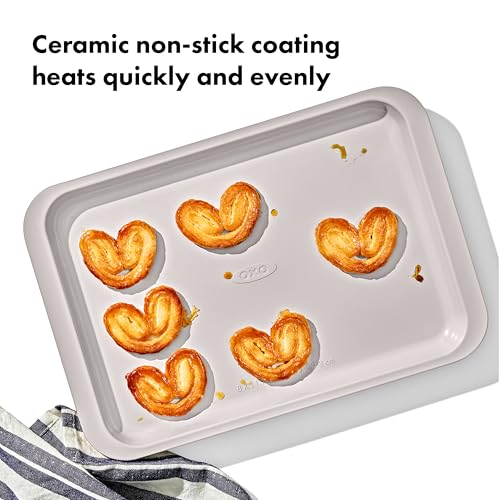 Image of OXO Good Grips Non-Stick Pro Ceramic Coated Metal Bakeware Quarter Sheet Pan - Biscuit