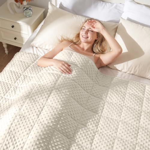 Image of Uttermara Cooling Weighted Blanket for Adults, 15 lbs Queen Size 60 inch x 80 inch