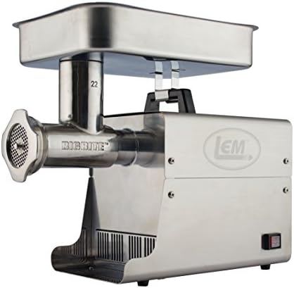 LEM Products 17811 Big Bite #22 1HP Stainless Steel Electric MeatGrinder
