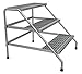 Vestil SSA-3W-KD Aluminum Wide 3-Step Stand - Knock Down, Silver