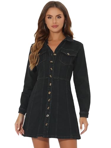 white christmas dresses Black Rhinestone Rebel Denim Dress main image 1