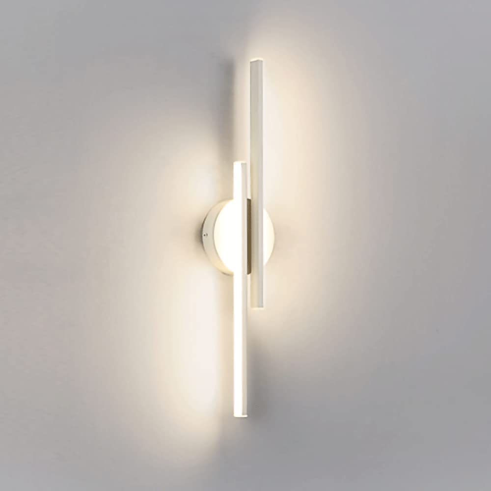 Aplique de pared LED de aluminio blanco de 71 cm y 3000K para iluminar el dormitorio 7