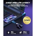 EKSA E900WT Wireless Gaming Headset for PC Ps5 Ps4, 2.4 Ghz USB&Type-C Gaming Headphones with Microphone, 30ms Latency, 80H Battery Bluetooth Headphones for Switch, Laptop, Mobile, Mac - Image 4