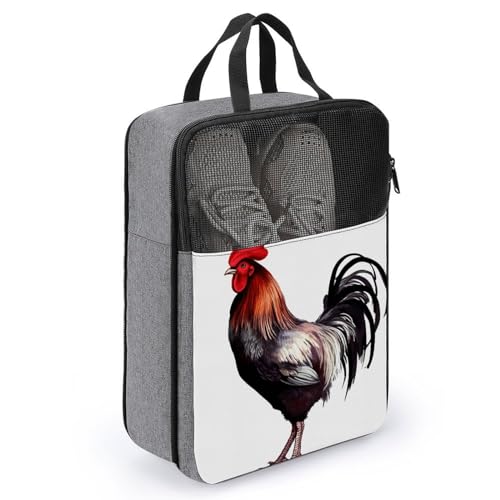 Sac à chaussures imprimé coq pour optimiser le rangement des serviettes - 3
