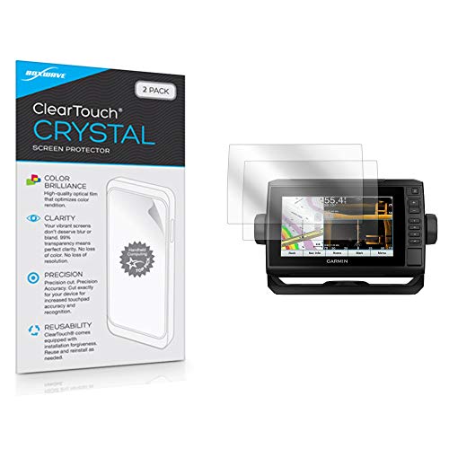 BoxWave Screen Protector Compatible with Garmin echoMAP UHD 73sv - ClearTouch Crystal (2-Pack), HD Film Skin - Shields from Scratches for Garmin echoMAP UHD 73sv