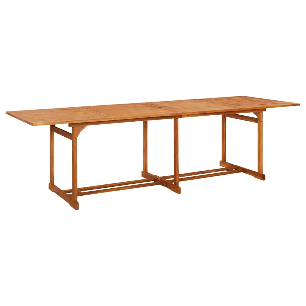 Table à manger de jardin 280x90cm en bois d'acacia massif pour terrasse