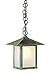 Arroyo Craftsman EH-7PFGW-BK Evergreen Pendant with Pine Needle Filigree, 7", Satin Black Metal Finish, Gold White Iridescent Glass