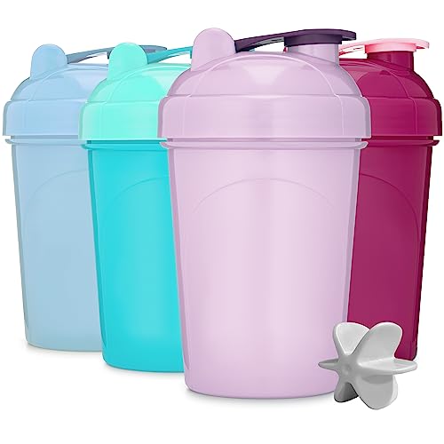 [4 Pack] 20Oz Shaker Bottle (Raspberry, Lavender, Light Blue, Teal/Mint) | Protein Shaker Bottle 4-Pack With Mixing Agitators | Shaker Bottle For Protein Mixes Pack Is Bpa Free And Dishwasher Safe #TOP15