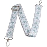 LUCKLISA Purse Strap Replacement Crossbody, 1.5 Inch Green Fashion Adjustable Embroidered Wide Bag Strap, Long 29-55 Inch Handbag Straps for Women’s Shoulder Bags, Crossbody Bags & Totes