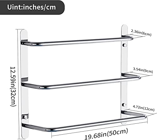 Leyden Tm Chrome Finish 304 Stainless Steel Wall Mounted Bathroom Towel Rack 3 Tiers Towel Bars… #TOP5