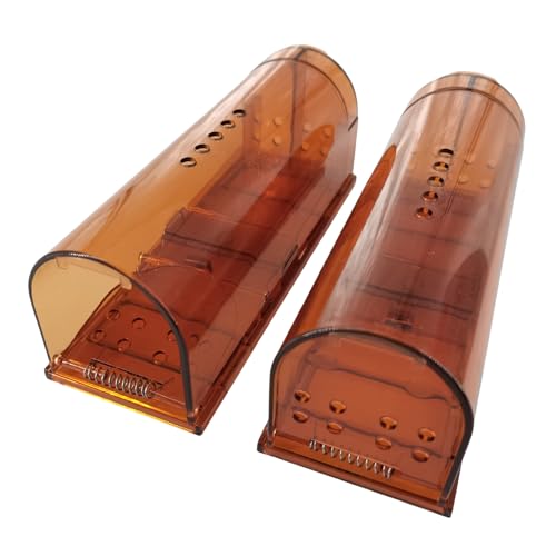 Pièges vivants pour souris | 2 PIÈCES Réutilisables Efficaces Piège À Souris,Attrape-piège à souris sans cruauté, petite cage de capture de taupe pour la maison et l'extérieur, sans libération Kirdume