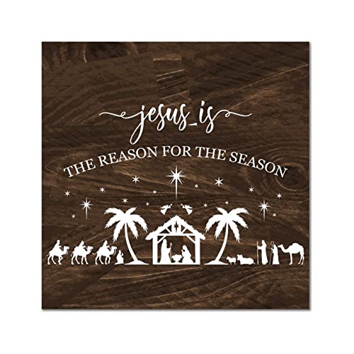 Plaque Jesus is The Reason en bois : habillez vos murs vides avec style vintage