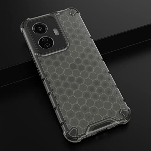 Image of Glasgow Back Case Cover Compatible with IQOO Z6 44W 4G / Vivo T1 44W 4G (Stylish Design) - Black
