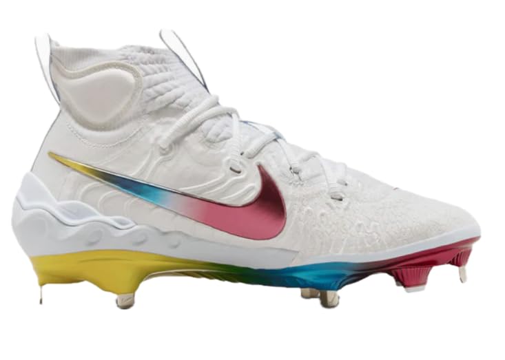 Nike Alpha Huarache NXT Crampons de baseball en métal, Blanc | Violet, 7