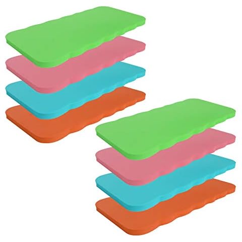 Black Duck Brand 8 Foam Kneeling Pads - Garden Knee Mat/Gardening Seat Cushion - Quality Comfort! 7" x .5"x 15" (8, Multi) Cover