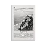 Lanzarote-Druck, Schwarz-Weiß, Lanzarote-Wandkunst, 