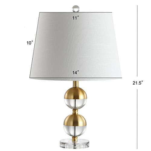 Lámpara de mesa pequeña de cristal y latón 23 pulgadas miniatura 3