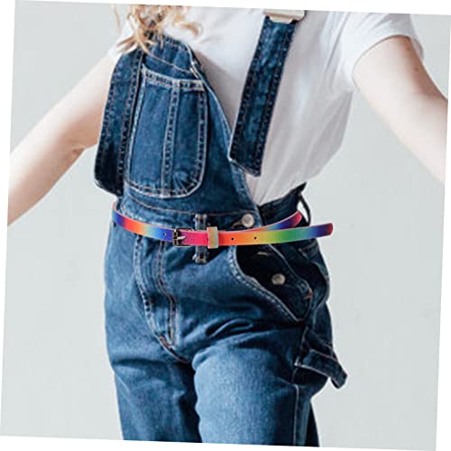 4pcs Boy Girl Fashion Belts Pu Leather Straps for Girls Rainbow Glitter Colors for Jeans Dresses and School Uniforms2