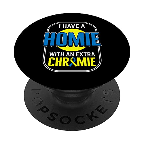World Down Syndrome Day Socks Heart Down Syndrome Ribbon Aut PopSockets Swappable PopGrip, Black