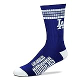MLB 4 Stripe Deuce Socks - Men’s Large (fits 10-13) (Los Angeles Dodgers)