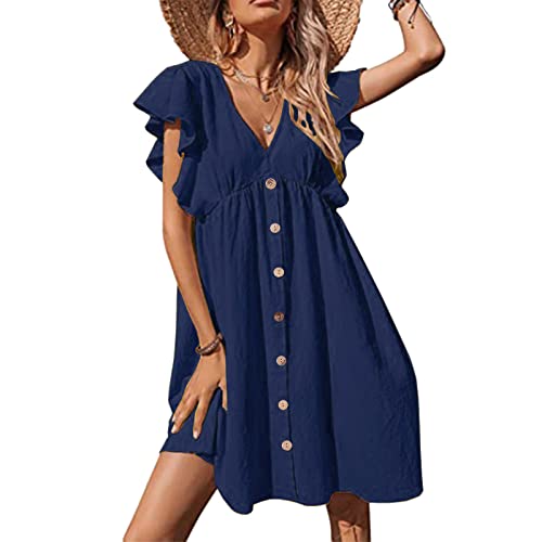 Robe ample col en V pour masquer les rondeurs avec style - 2