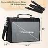 RAINSMORE Messenger Bag Leather Laptop Bag 17.3 Inch Vintage Briefcase for Men Waterproof Satchel Shoulder Bag for Work Office Business College Black #1