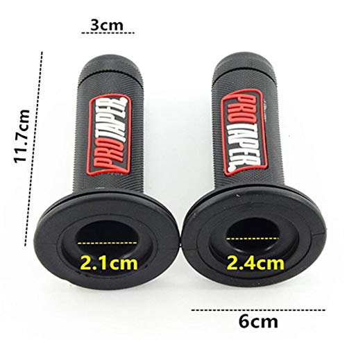 Motorrad Protaper Griffe Motocross Grip Lenker Dirt Pit Bike 7/8 Handlebar GUMMIgel-Dual Density MX Grips (Color : Black)