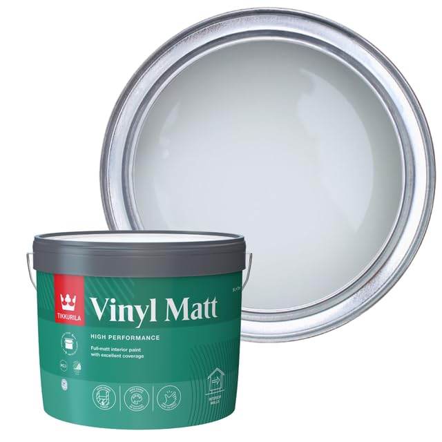 TIKKURILA Vinyl Matt - Washable Full Matt Emulsion Paint For Interior Walls & Ceilings - 10l Prince G490