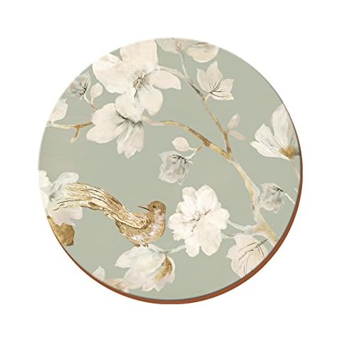 Duck Egg Floral Bird Cork Placemats Set Cover