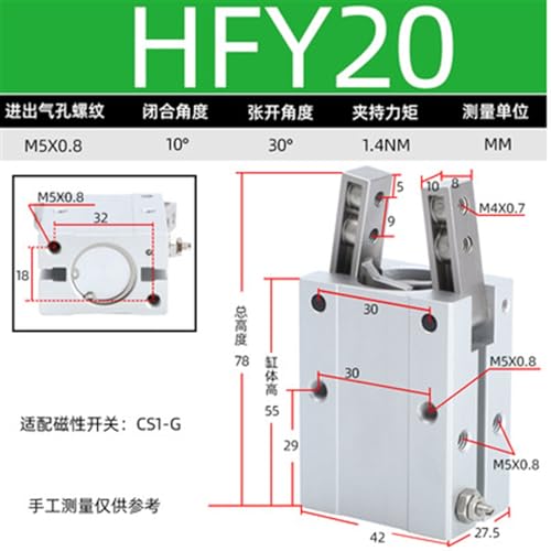 Pince à cylindre d'air pour machine à masques Hfy20 HFY16 HFTY20 - 3