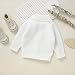 Pullover Kinder Sweatshirt Baby-Pullover für Jungen Mädchen, gestrickt, Rollkragenpullover mit Zopfmuster, weich, warm, für Kleinkinder, Kragen, Kinderpullover (White, 6-9 Months)