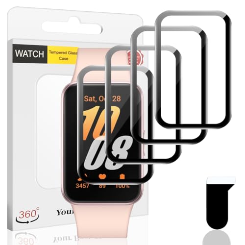 Euukzzea Schutzfolie für Samsung Galaxy Fit 3, 4 Stück Anti-Kratzer Keine-Blasenfrei Flexible Weiche TPU Folie, Volle Abdeckung Wasserdicht Bildschirmschutz für Samsung Galaxy Fit 3