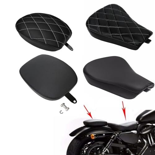 Asiento motocicleta Sportster XL 1200 cojín de piloto y acompañante para rutas de fin de semana 2