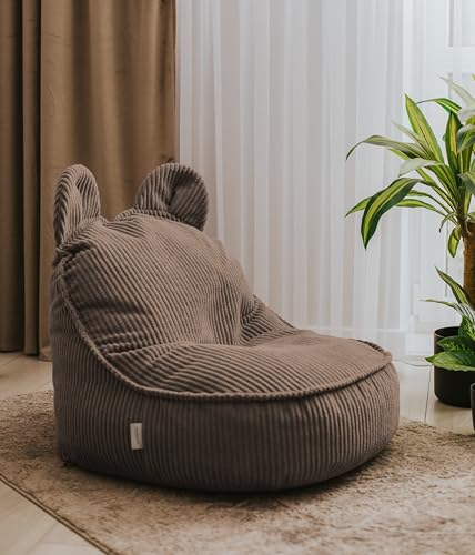 chilly pilley Mumin Fauteuil Enfant en Velours côtelé Cosy et Moelleux Parfait pour la Chambre des Enfants