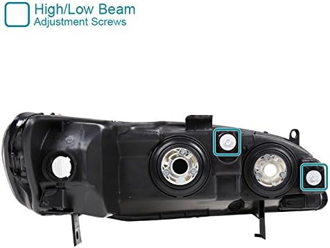 1998-2002 Honda Accord Crystal Housing Headlights Black