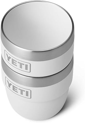 Miniatura 7 de YETI Rambler - Vaso apilable de acero inoxidable con aislamiento al vacío para café y expreso, 4 onzas, 2 unidades, color blanco