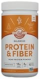 Manitoba Harvest Hemp Yeah Balanced Protein and Fiber Powder, Unsweetened, 16oz, with 15g protein, 8g Fiber and 2g Omegas 3&6 per Serving, Keto-Friendly, Preservative Free, Non-GMO, Packaging May Vary
