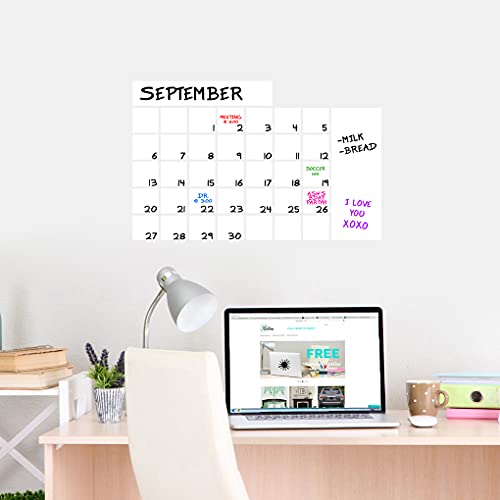 Sweetums Signatures Dry Erase Calendar Wide Wall Decal 36