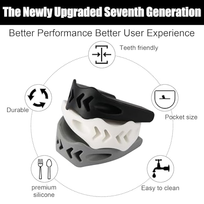 3pcs Silicone Jaw Exerciser, Jaw Trainer Chin Exerciser for Men & Women with 3 Resistance Levels Jaw Trainer Facial Exerciser for Beginner Intermediate Advanced Users (3 Colors)