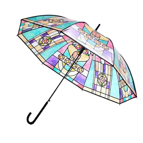 Riiichflowshop Paraguas de Vidrio Transparente Prueba de Lluvia y a Prueba de Burbujas para Bodas Bailes de graduación o protección Diaria